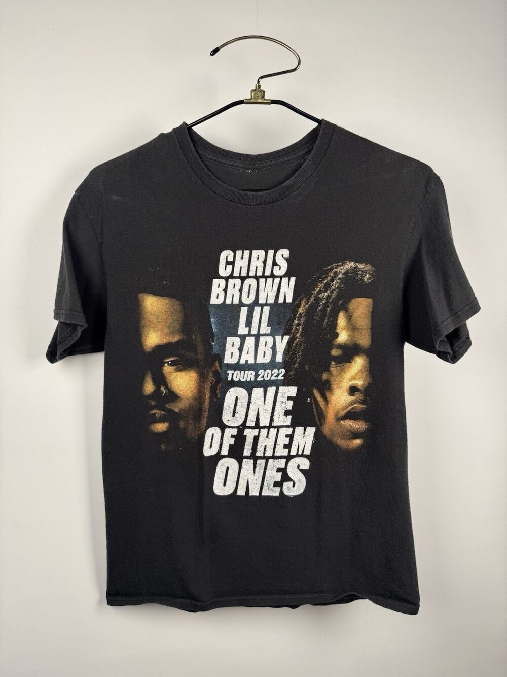 Chris Brown Lil Baby One Of Them Ones Tour Rap Tee Double Sided Black Medium